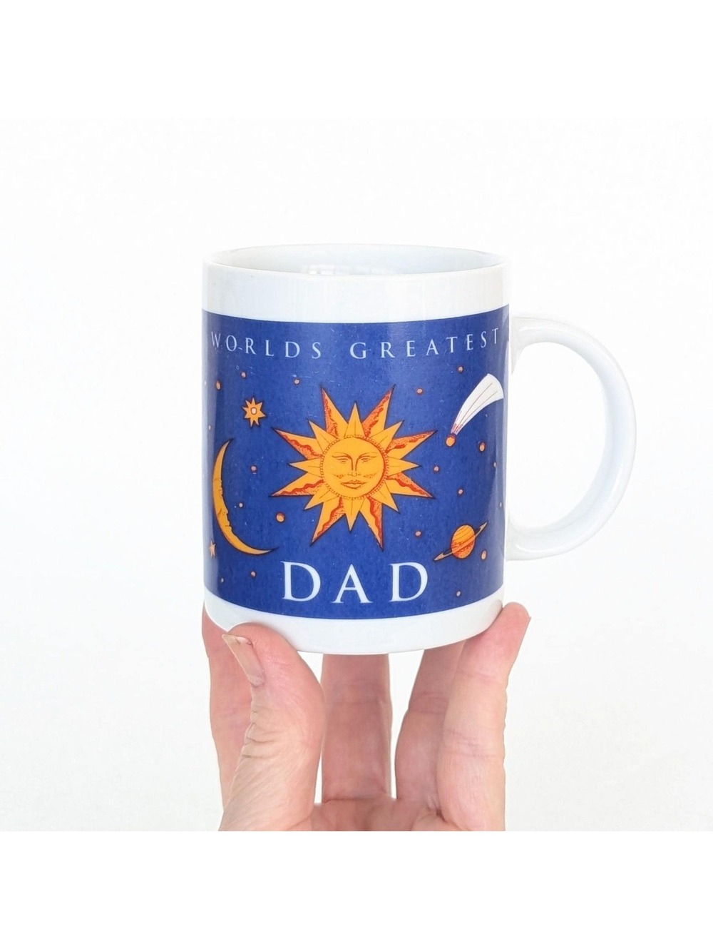 1990s Vintage Whimsigoth Coffee Mug - World's Greatest Dad - Celestial